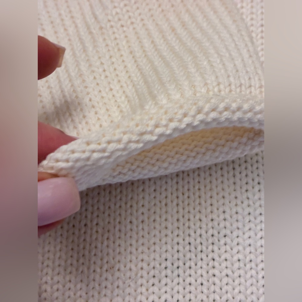 White Golf Motif Knit Sweater - Picture 8 of 14